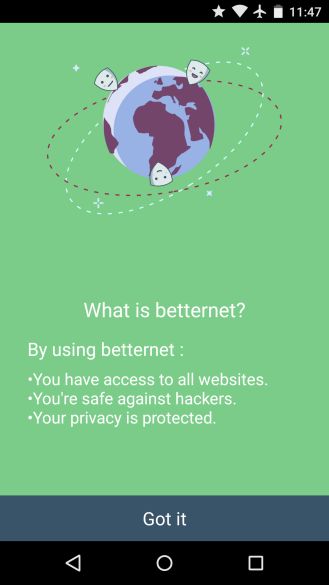 Fotografía - [Hands-On] Betternet es un país libre, ilimitado VPN servicio que no necesita una dirección de correo electrónico, le permite descargar Torrents, y tiene Anuncios discretos